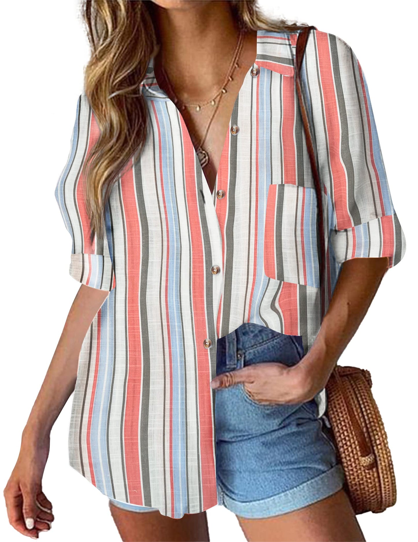 Women's Cotton Button Shirt