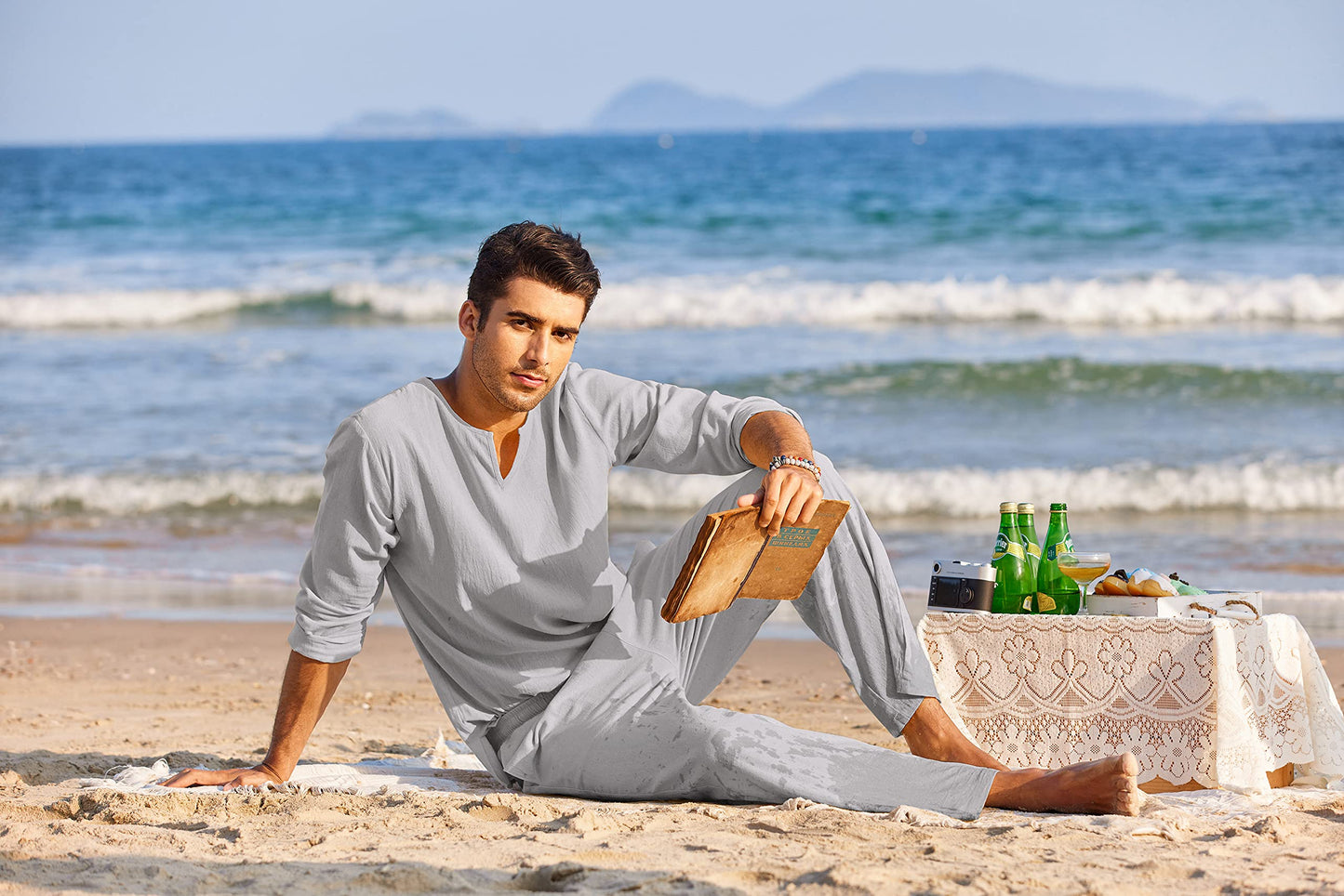 Men's Cotton Linen Set