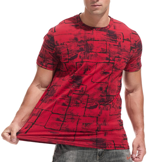 Mens Hipster Hip Hop Short Sleeve Print T-Shirt Shirts Men