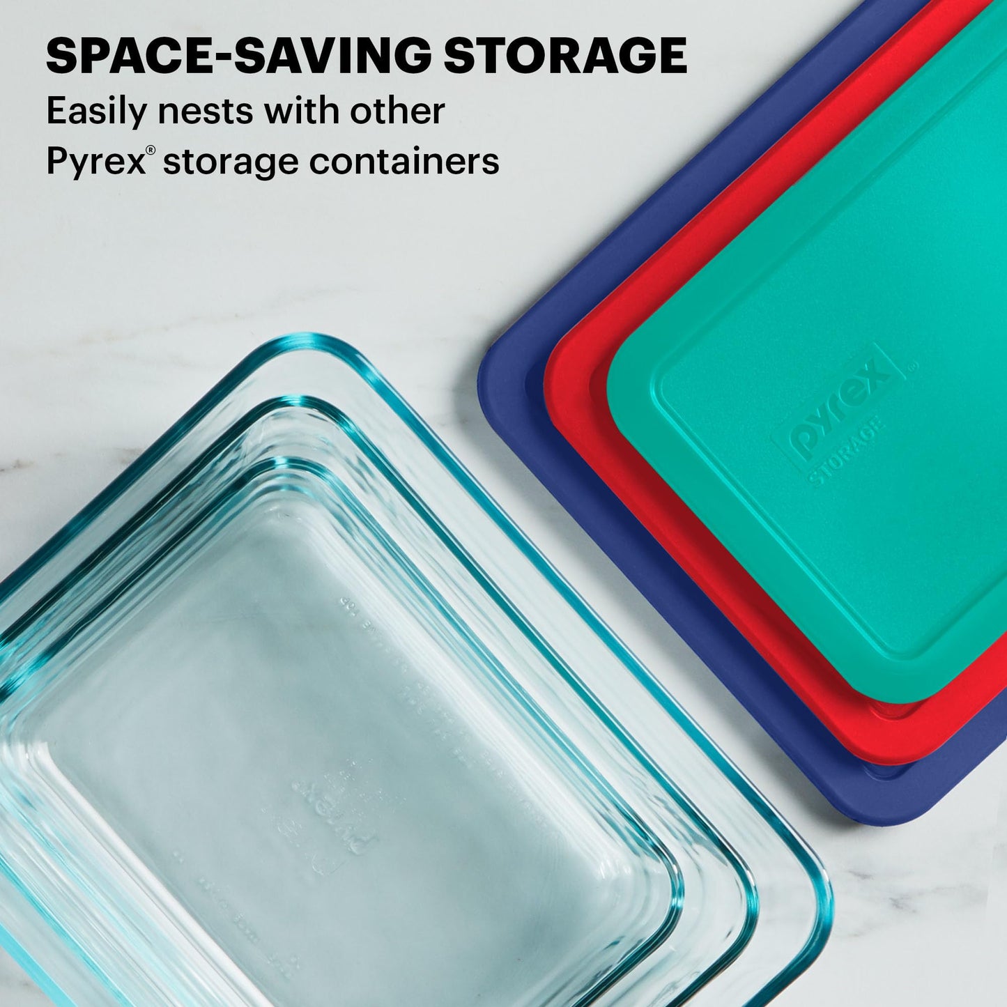 Pyrex 14-Pc Glass Food Storage Set - 7, 4, 2 & 1-Cup Round Containers with Lids - BPA-Free, Dishwasher & Microwave Safe