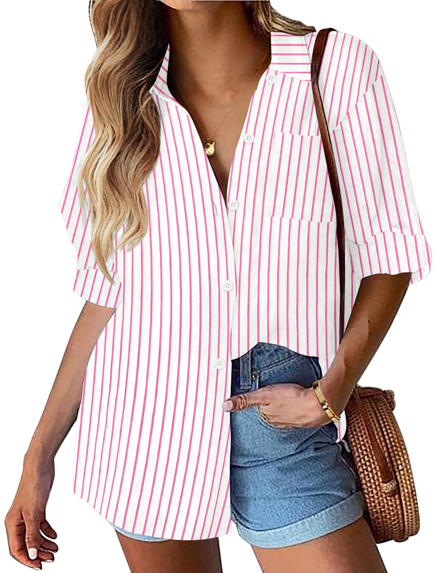 Women's Cotton Button Shirt