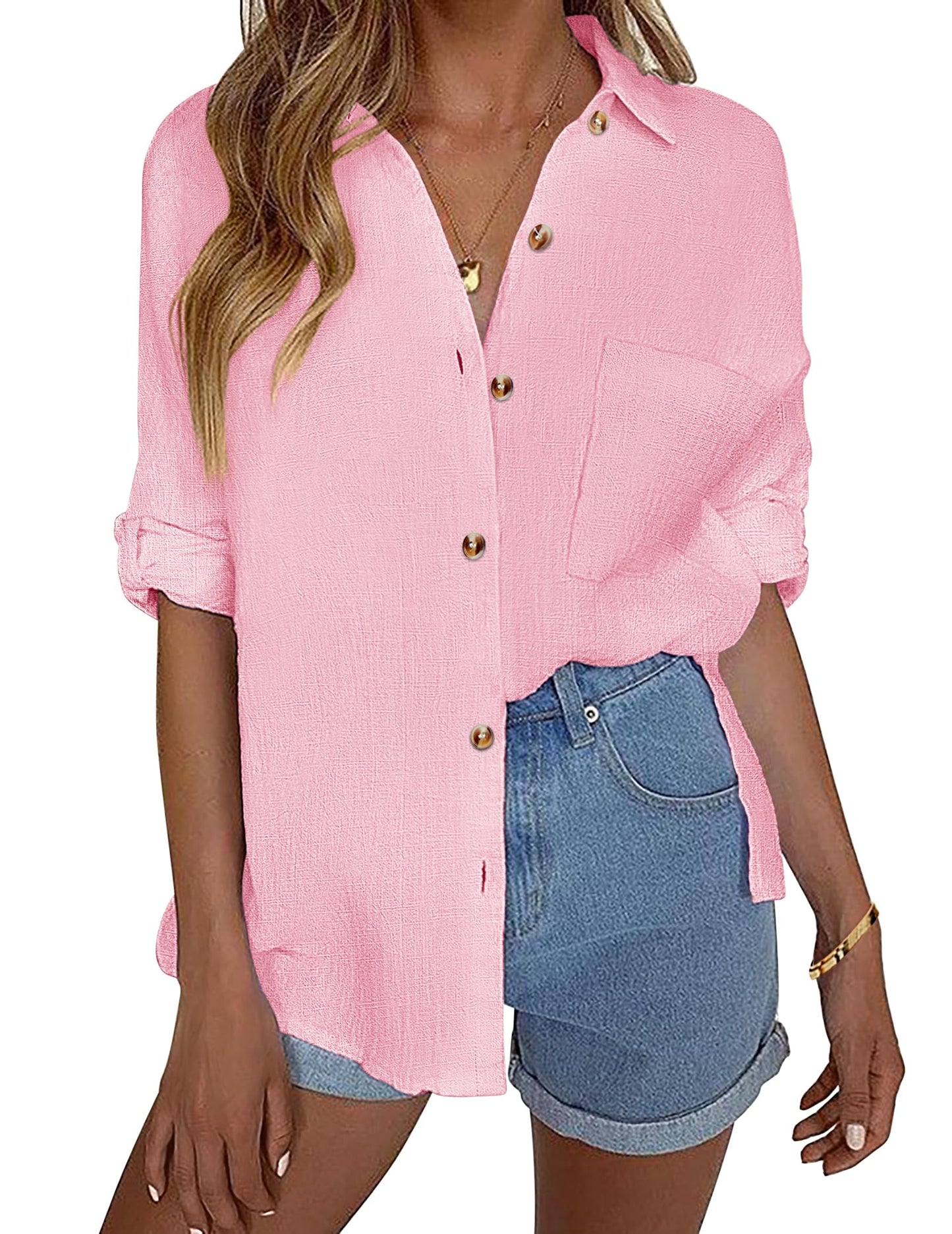 Women's Cotton Button Shirt