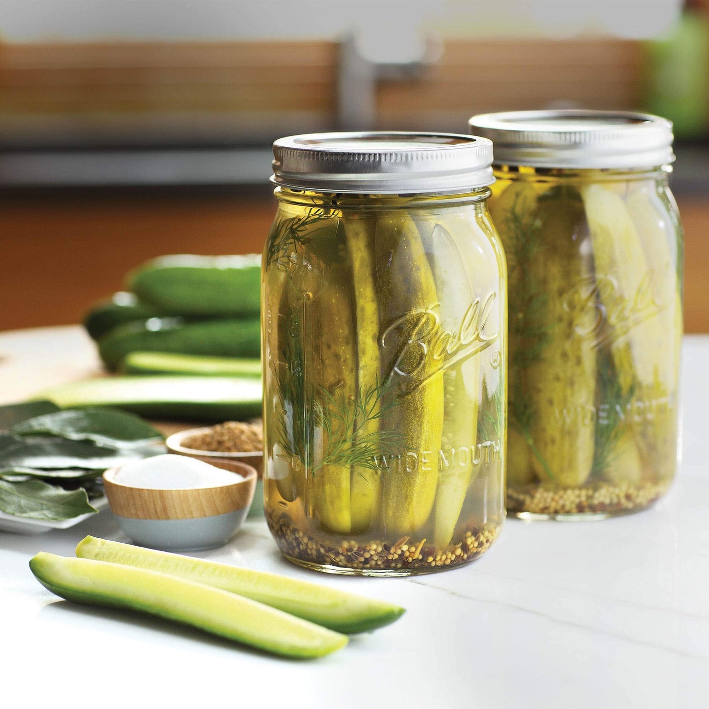 Wide Mason Jars with Lids