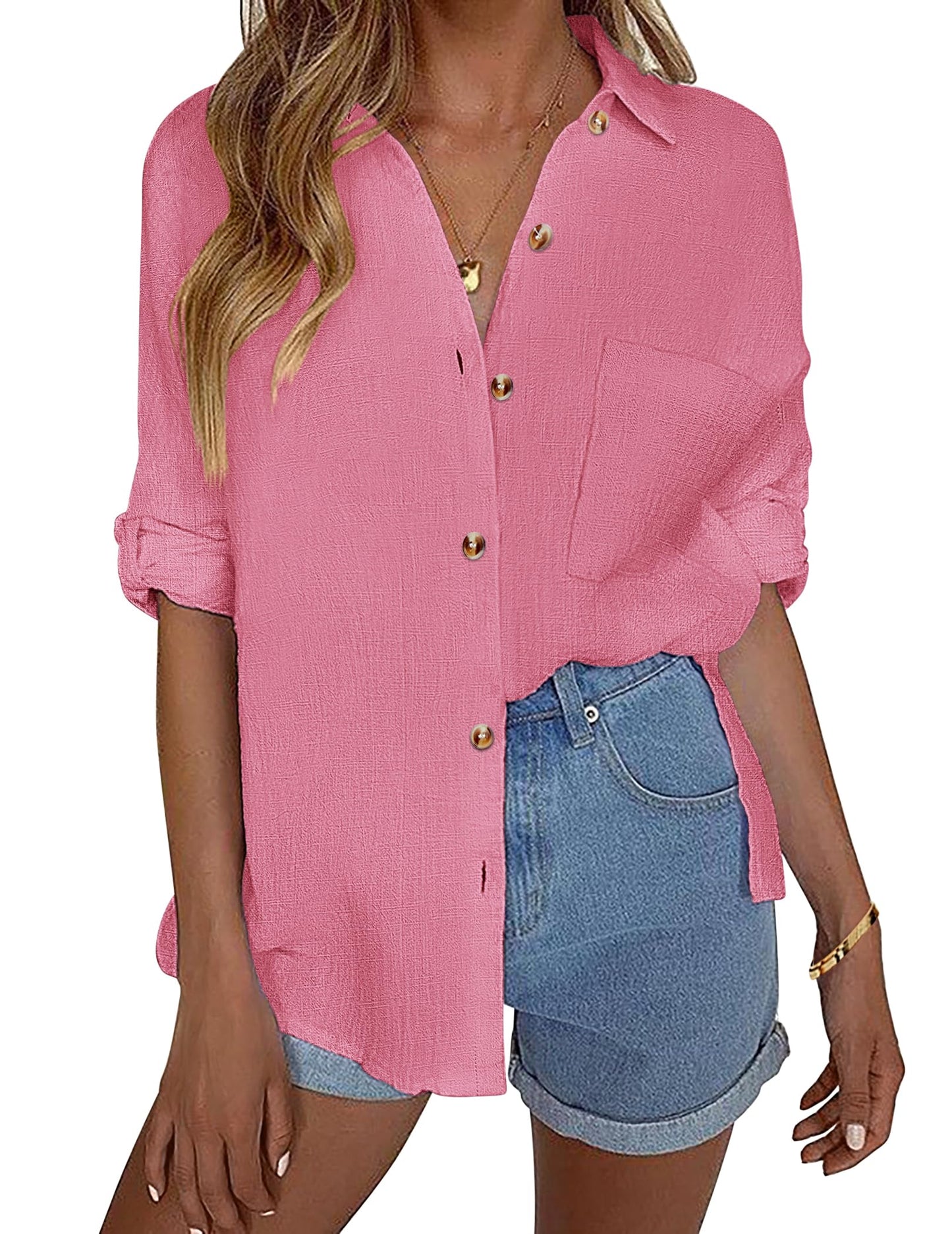 Women's Cotton Button Shirt