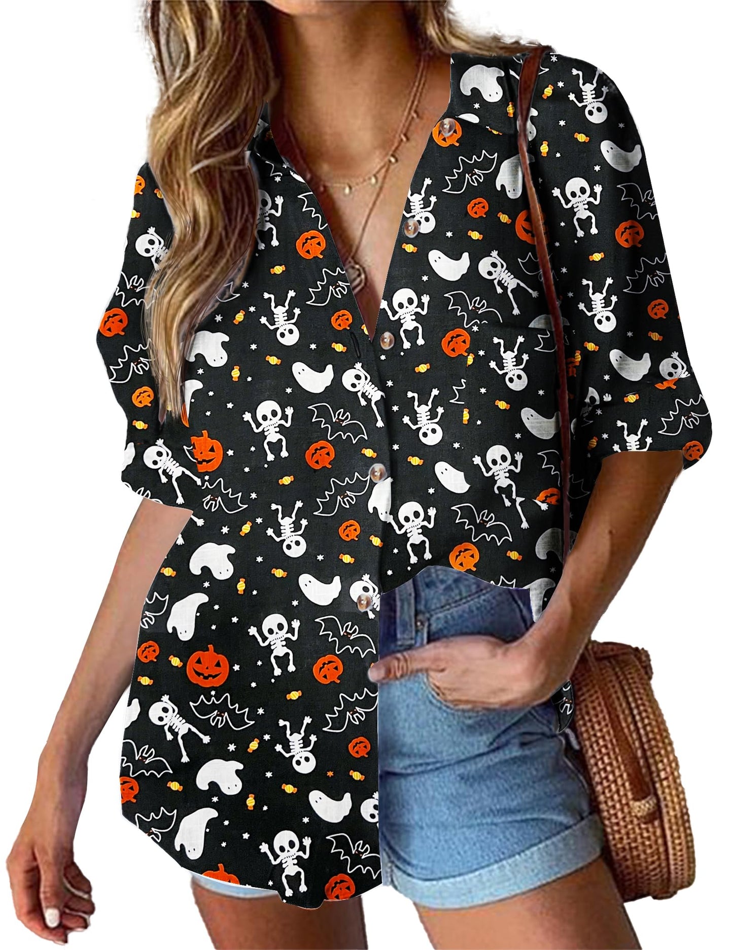 Women's Cotton Button Shirt