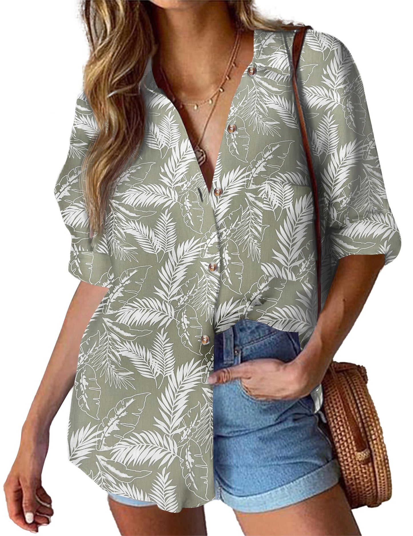 Women's Cotton Button Shirt