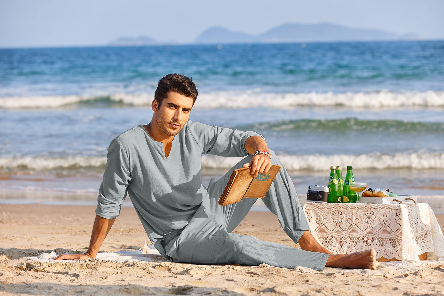 Men's Cotton Linen Set