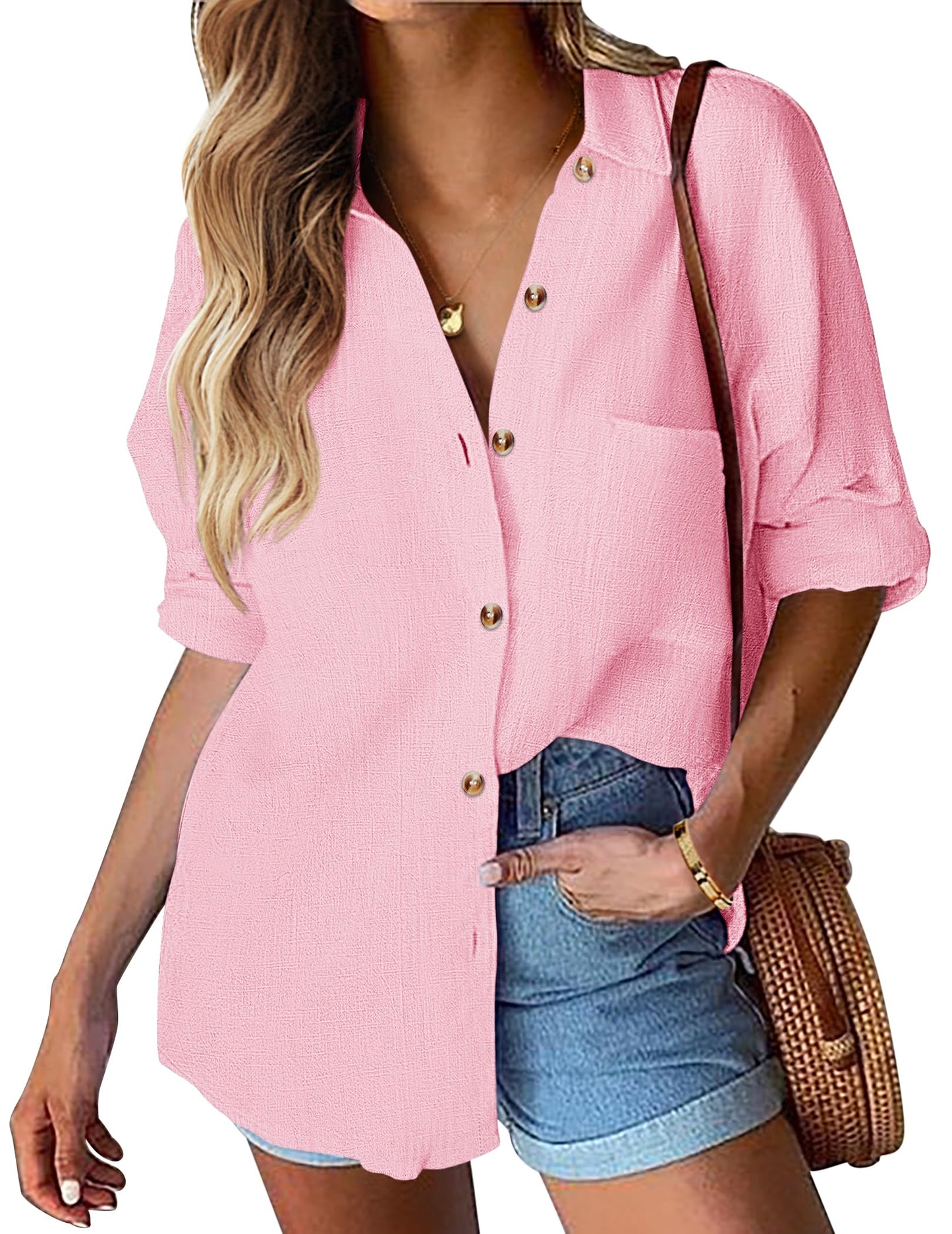 Women's Cotton Button Shirt