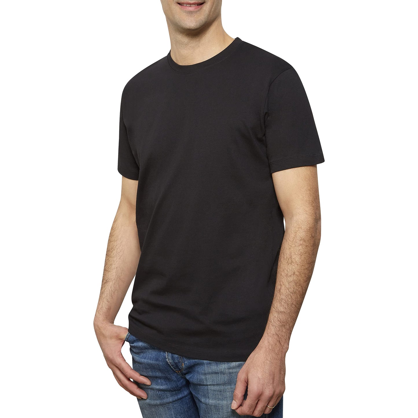 Crewneck 100% Certified Organic Cotton, Soft Shirts for Men