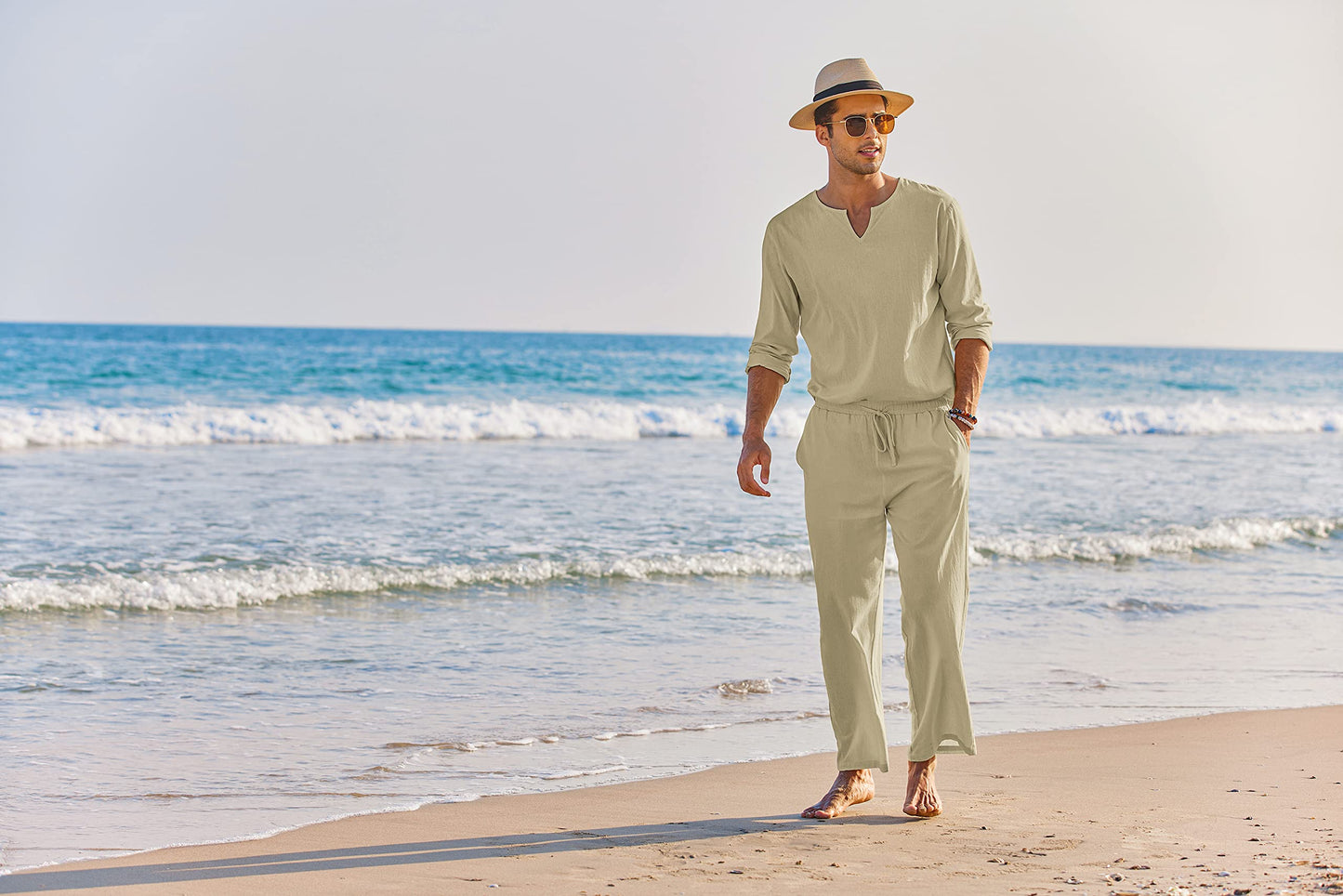 Men's Cotton Linen Set