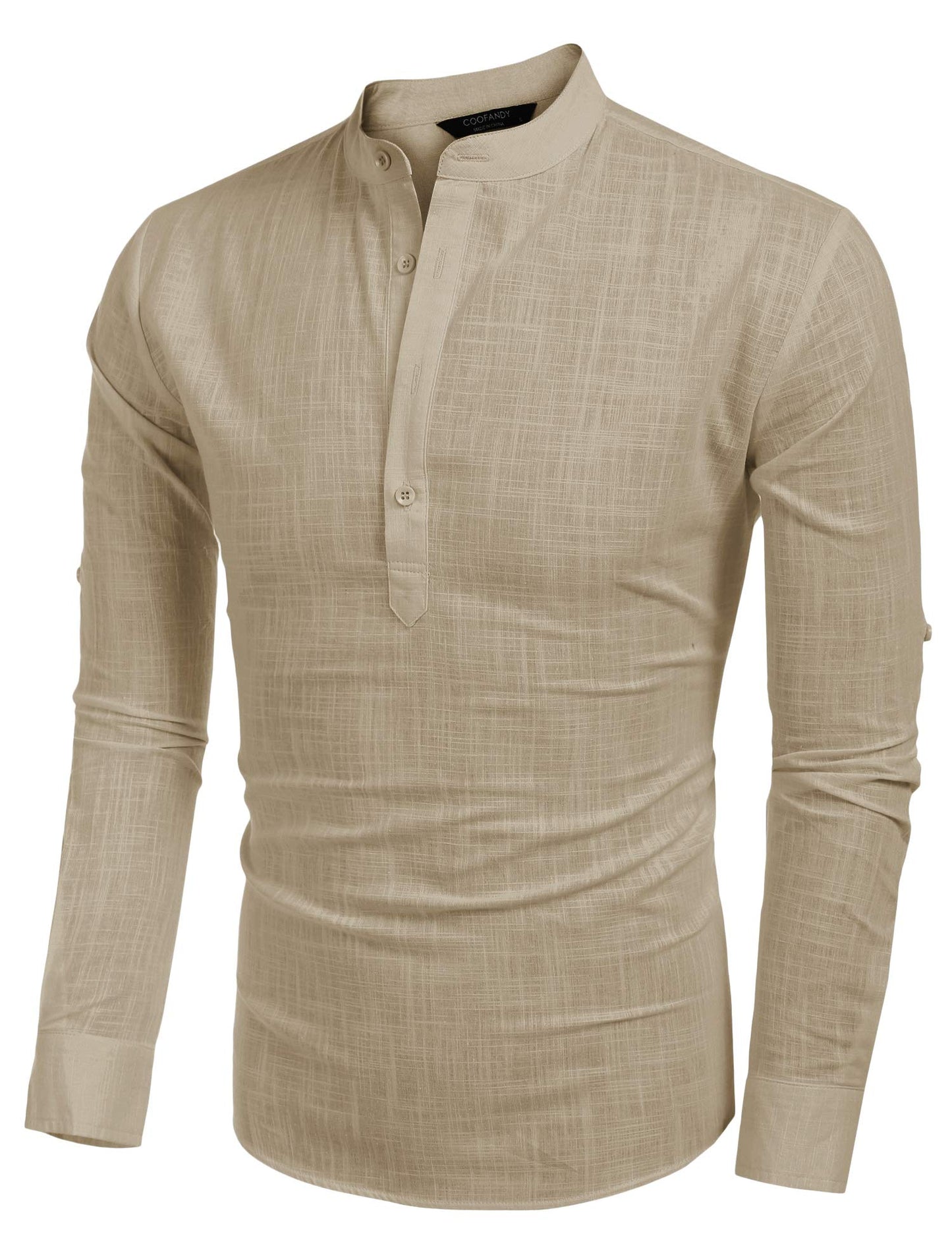 Men's Linen Henley Shirt