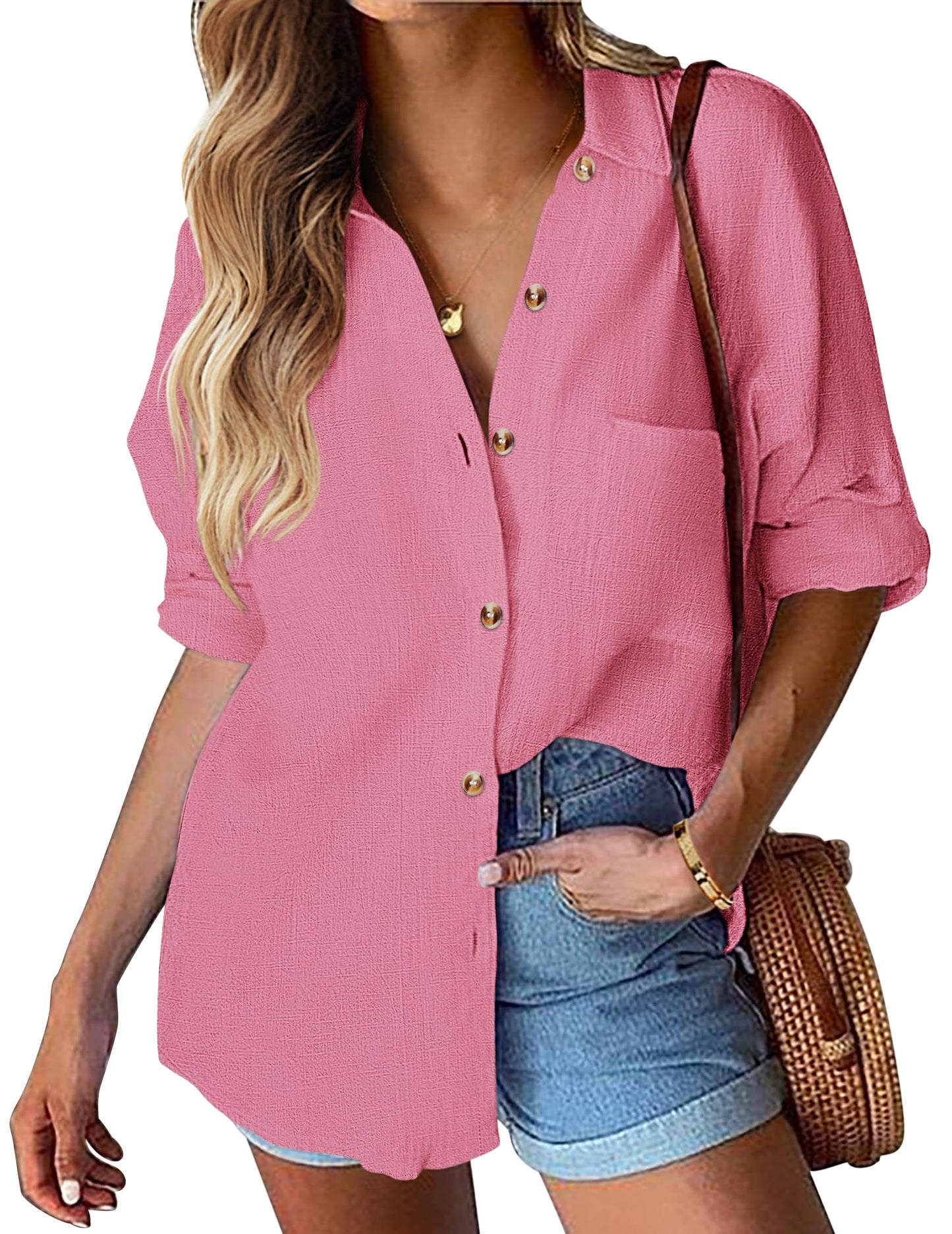 Women's Cotton Button Shirt