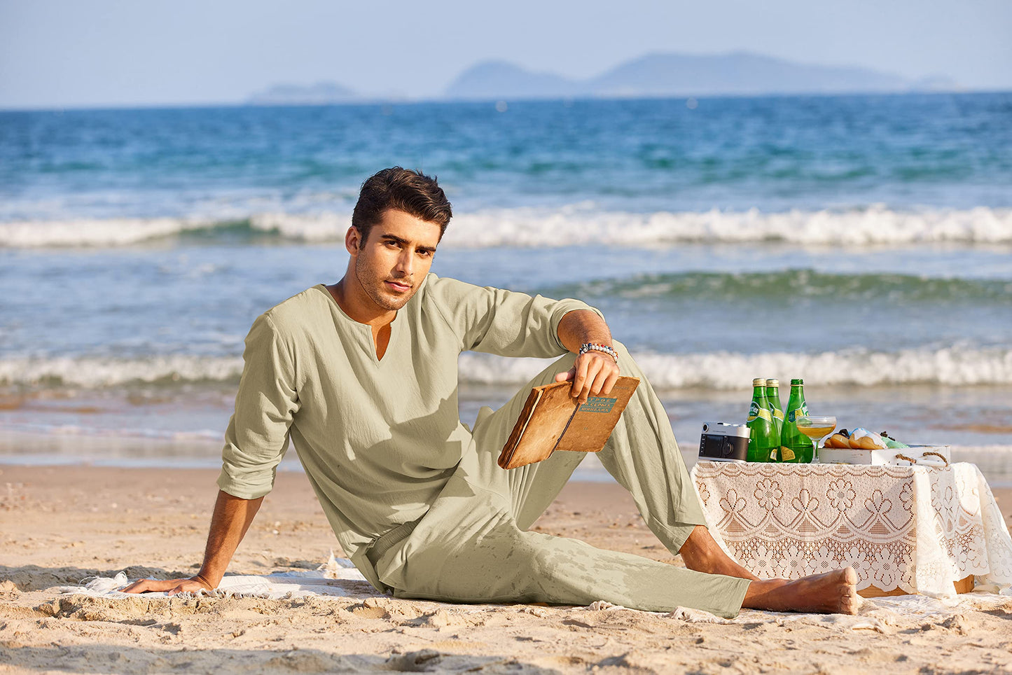 Men's Cotton Linen Set