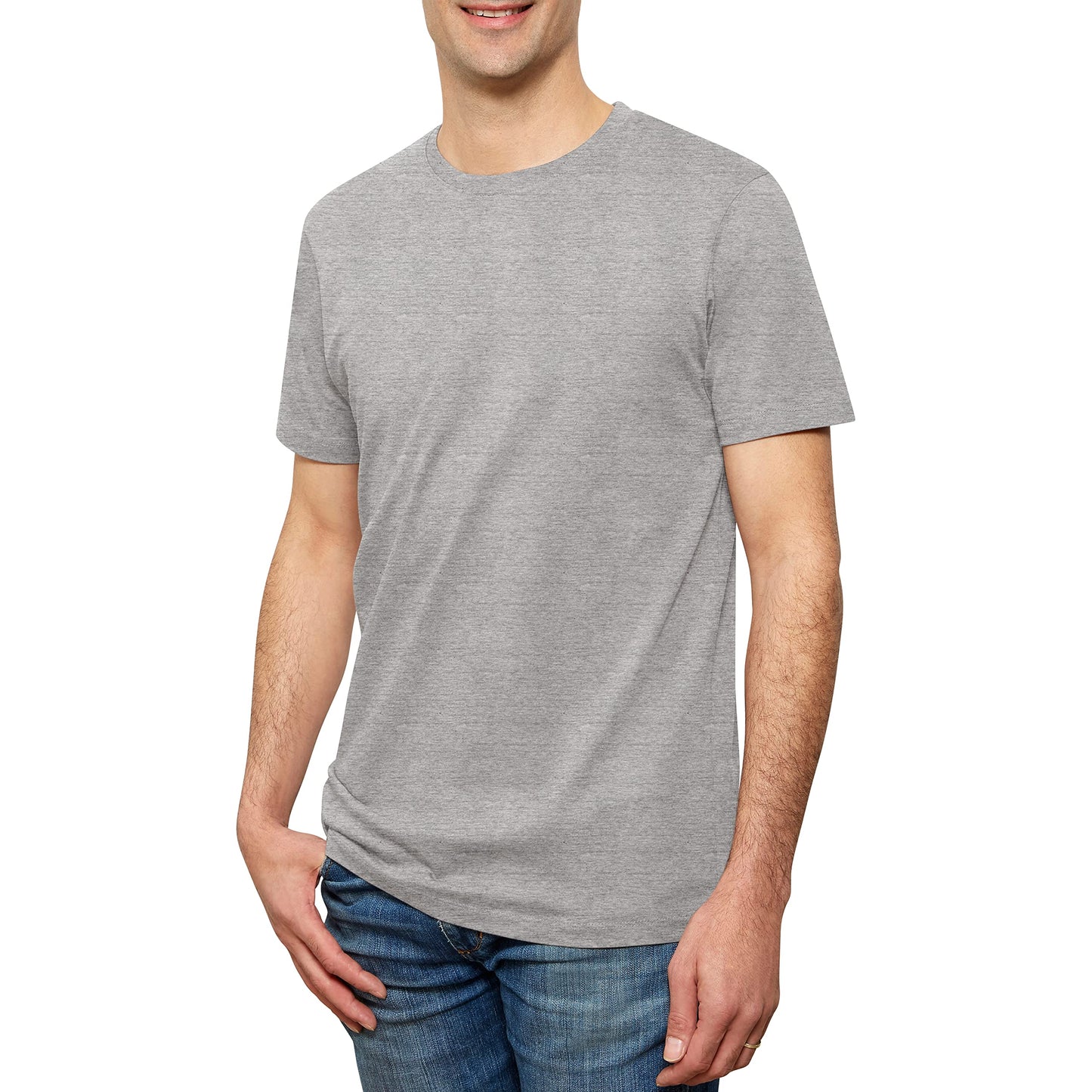 Crewneck 100% Certified Organic Cotton, Soft Shirts for Men