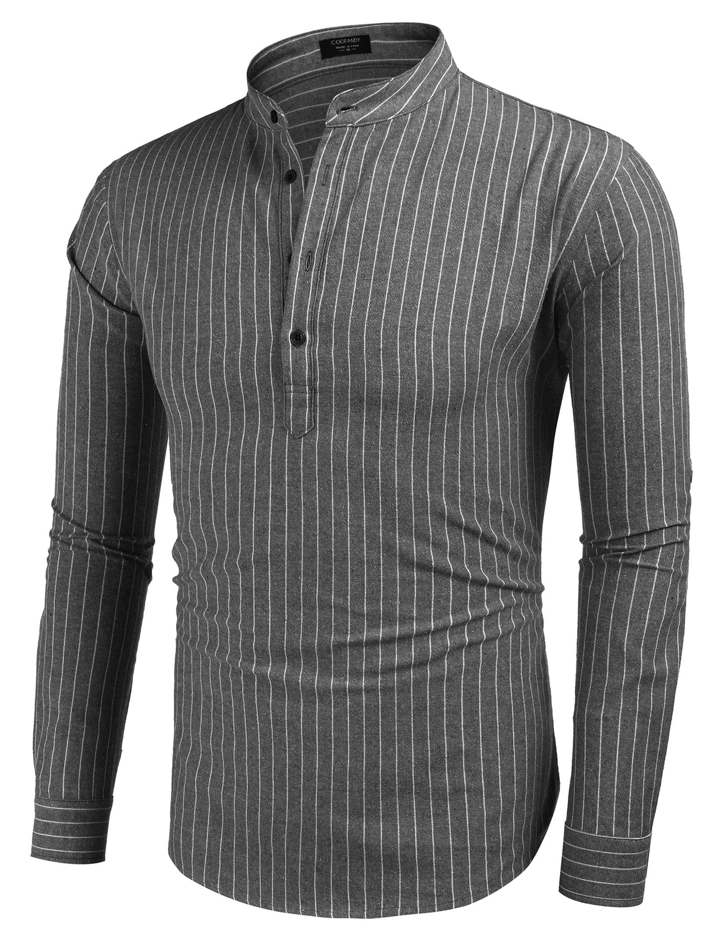 Men's Linen Henley Shirt